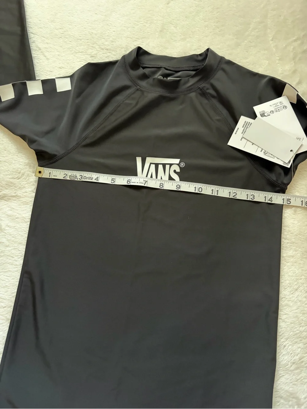 Vans Black and White Checkered Kids Long sleeve shirt and shorts set.